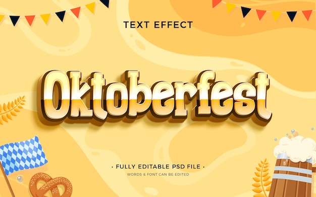 PSD efeito de texto oktoberfest