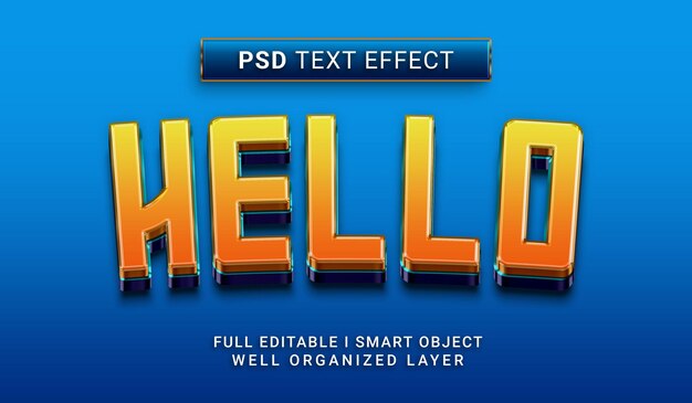 Efeito de texto Olá PSD