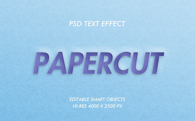 PSD efeito de texto papercut