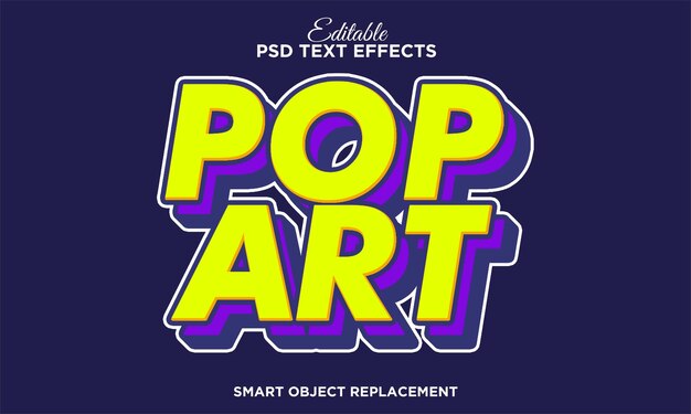 efeito de texto pop art moderno