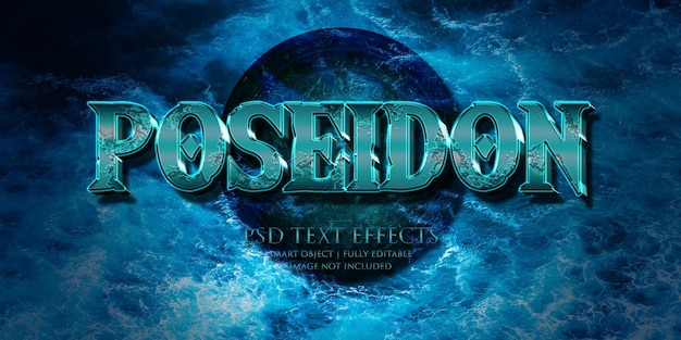 Efeito de texto poseidon