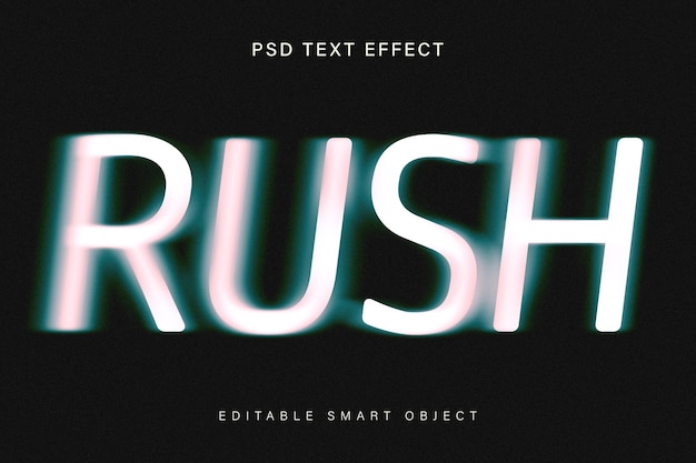 Efeito de texto PSD de desfoque de movimento