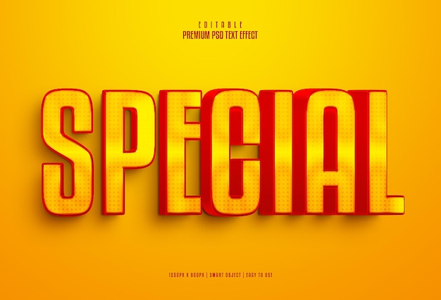 Efeito de texto psd premium totalmente editável especial