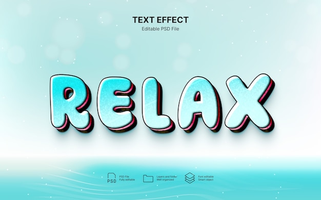 Efeito de texto relaxante