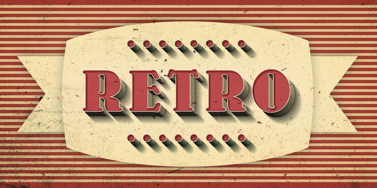 PSD efeito de texto retrô