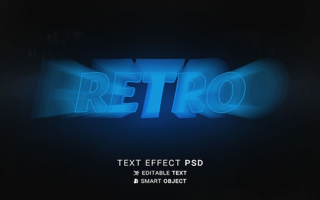Efeito de texto retro