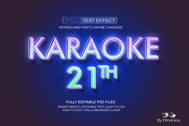 Efeito de texto Rgb Karaoke