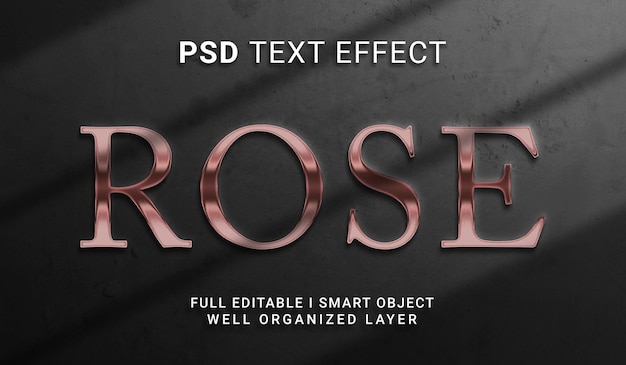 PSD efeito de texto rosa