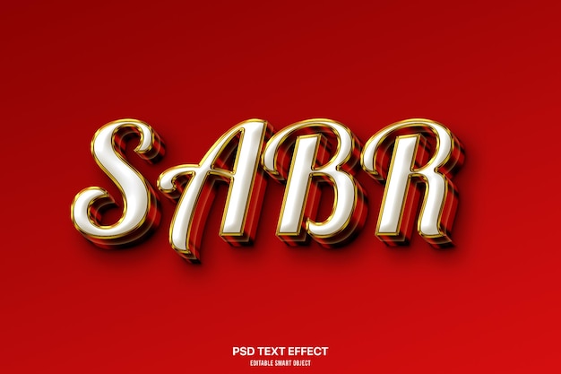 Efeito de texto Sabr Gold