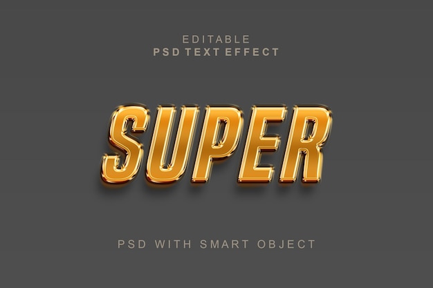 Efeito de texto super 3D