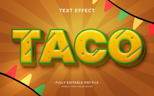 Efeito de texto Tacos