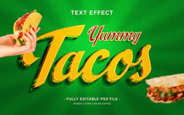Efeito de texto Tacos