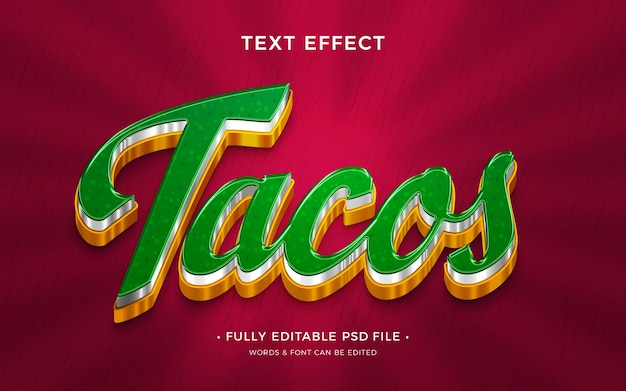 Efeito de texto Tacos