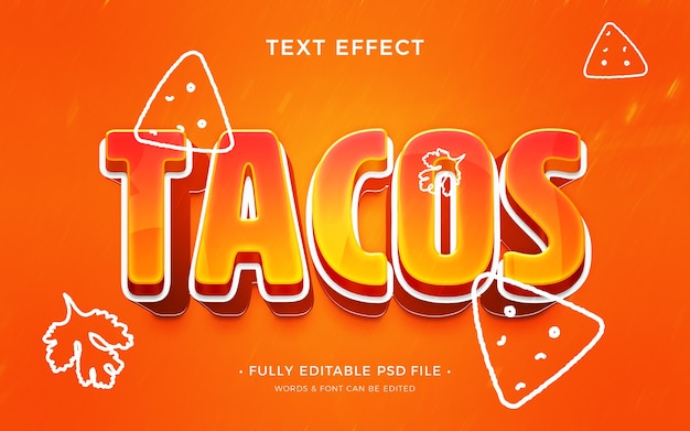 Efeito de texto Tacos