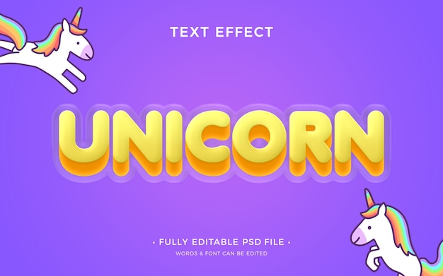 Efeito de texto unicórnio
