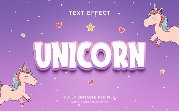 Efeito de texto unicórnio