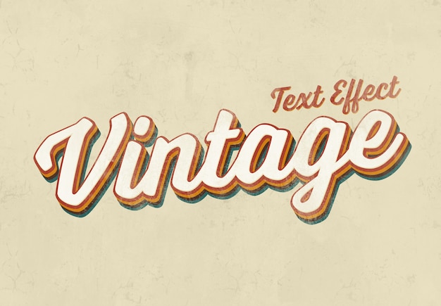 PSD efeito de texto vintage