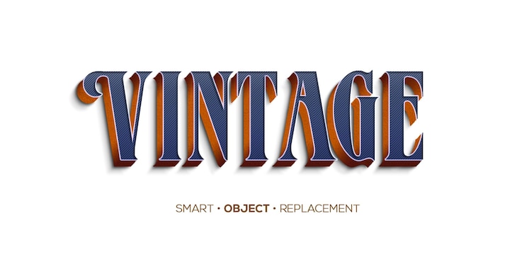 PSD efeito de texto vintage