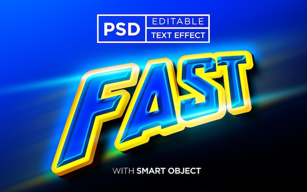 PSD efeito de tipografia rápido efeito de texto editável rápido