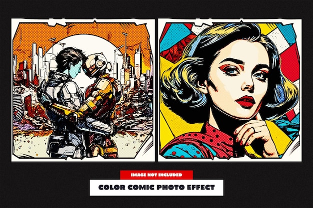 Efeito fotográfico colorido para o quadrado