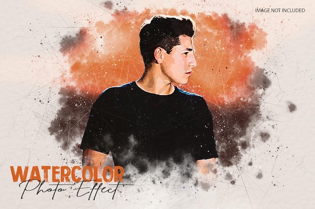 Efeito fotográfico de aquarela