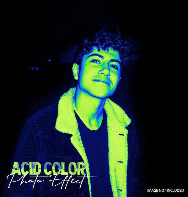 Efeito fotográfico de cor ácida