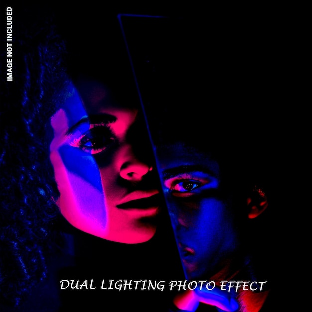 Efeito fotográfico de iluminação dupla