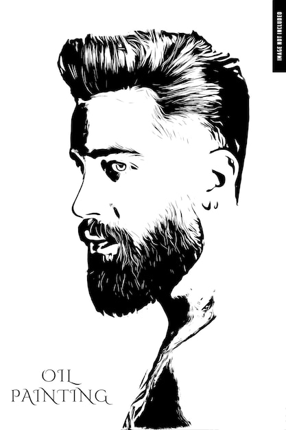 Efeito fotográfico de pintura a óleo