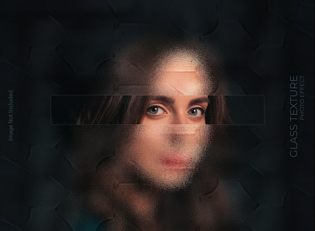 Efeito fotográfico de textura de vidro esmaltado PSD