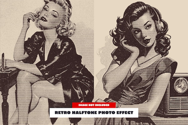 Efeito fotográfico retrô para cartaz