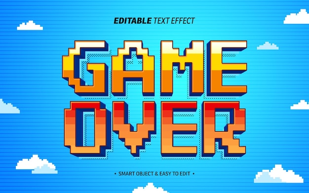 Efeito game over text