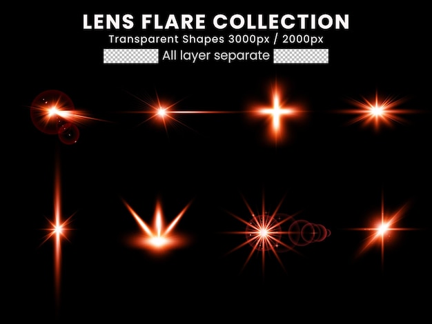 Efeito lens flare psd premium