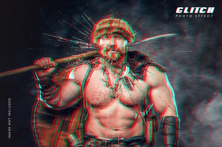 PSD efeito photoshop glitch glitch