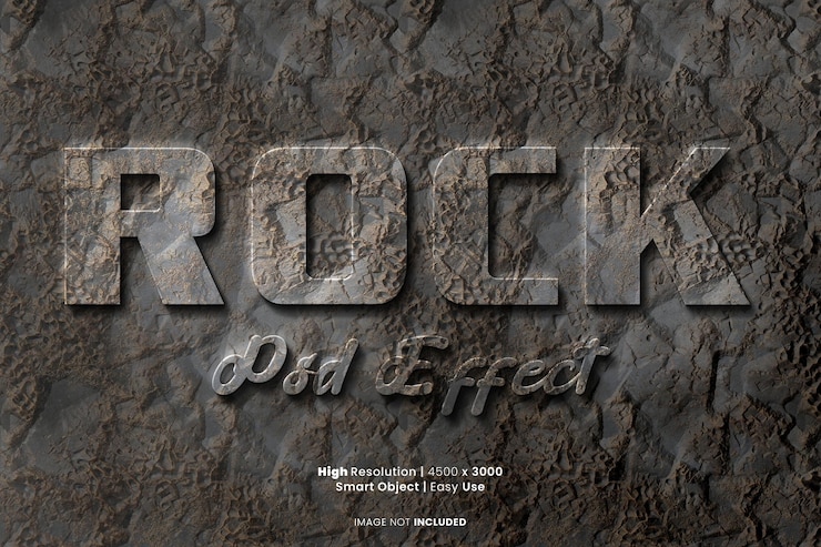 PSD efeito psd de rock realista