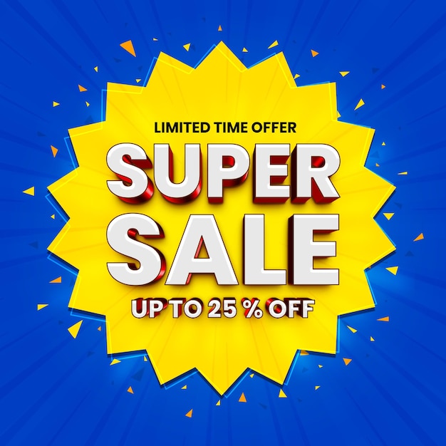 Efeito super sale discount 3d