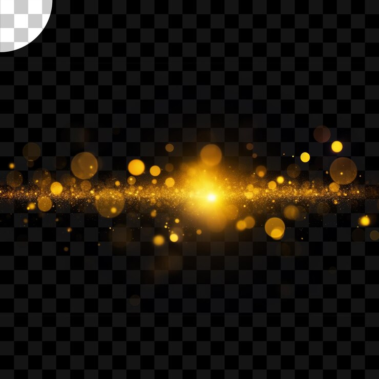 PSD efeitos de luz sobre um fundo transparente
