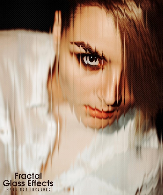 Efeitos fotográficos de vidro fractal de olho de menina