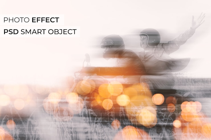 PSD efek foto motion blur yang indah