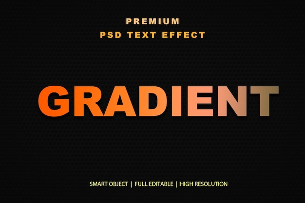 Efek Teks Editable Gradien
