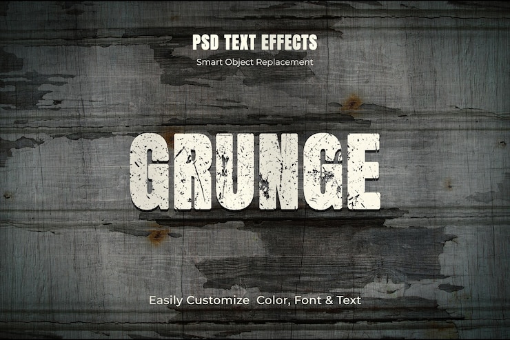 PSD efek teks grunge