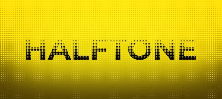 PSD efek teks halftone