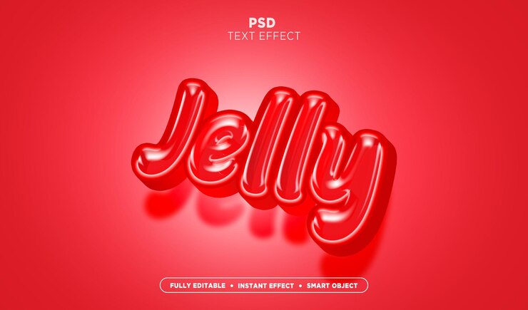 PSD efek teks jelly