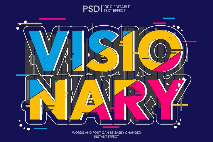 PSD efek teks kreatif yang bisa diedit
