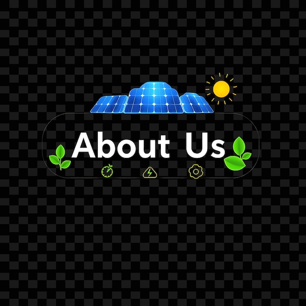 effect about us in solar panel style solar cells that light up with user interaction outlined wit