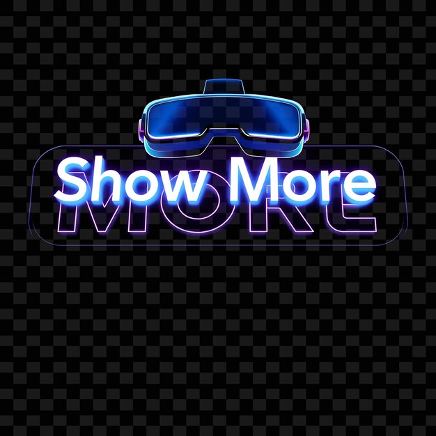 effect show more text in 3d neon illusion of depth enhances the text decorated with virtual reali
