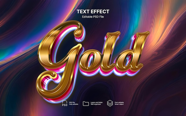 Effekt des goldenen Textes