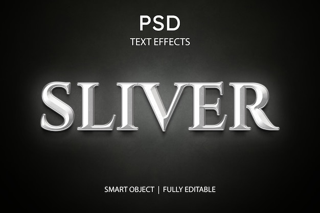 Effekt des Textstils Sliver