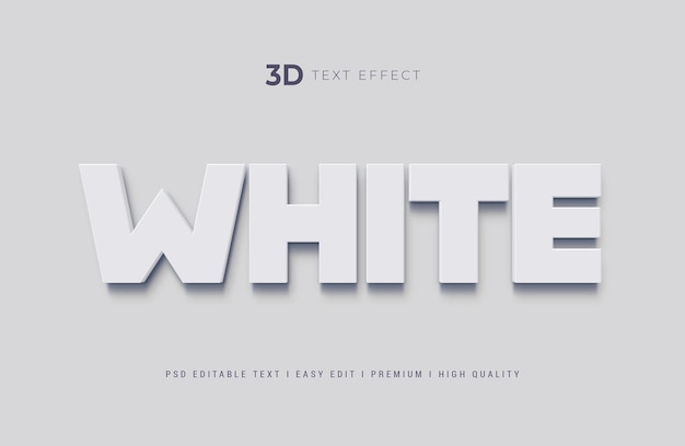 Effekt des weißen Textes 3D