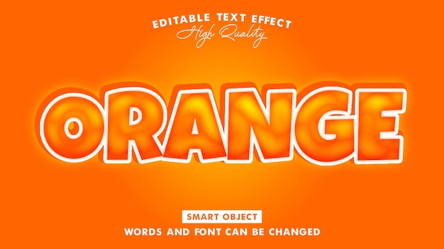 Effekt im orangefarbenen textstil