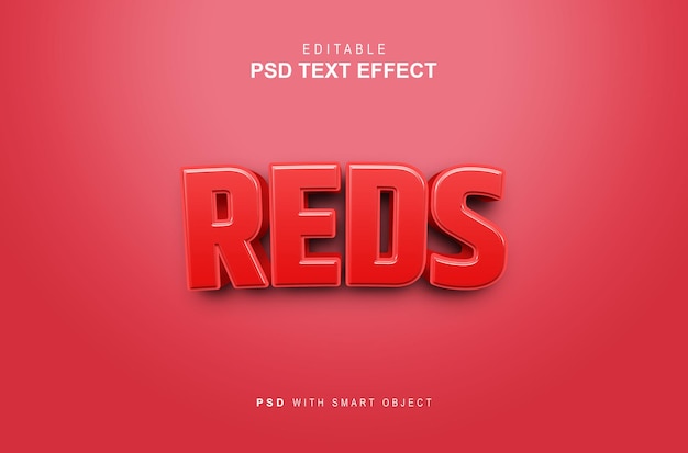 PSD effekt im roten textstil